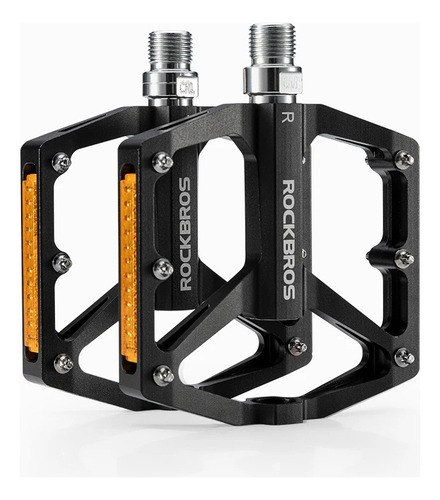 Pedales Rockbros K371 De Aluminio Ciclismo Ligero Reflectivo
