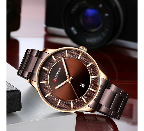 Reloj Caballero Curren 8347 Pulsera Acero Inoxidable Fecha - Imagen 4