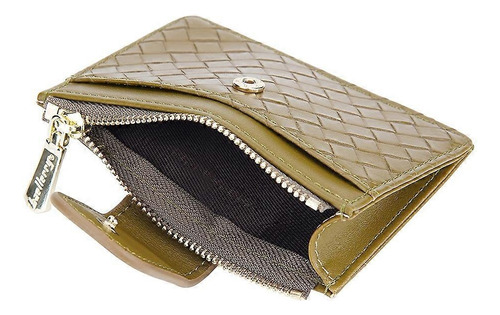 Tarjetero Dama Baellerry Nr099 Billetera De Cuero Tejido - Imagen 9