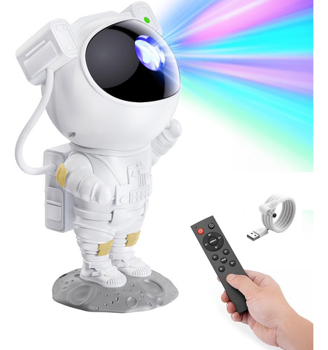Lámpara De Astronauta Proyector Galaxia Estrellas Decorativa