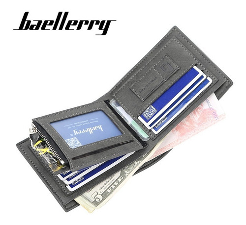 Cartera Billetera Tarjetero Monedero Baellerry Caballero - Imagen 9