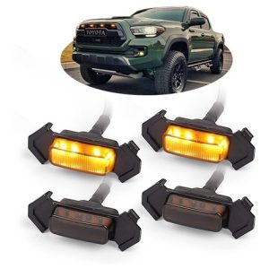 Luces Led Parrilla Ambar 12v Toyota Tacoma 2016-18 Trd Set 4
