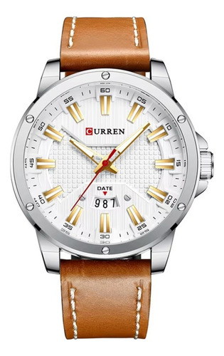 Reloj De Hombre Cuero Curren 8376 Puntero Fecha Analógico - Imagen 7