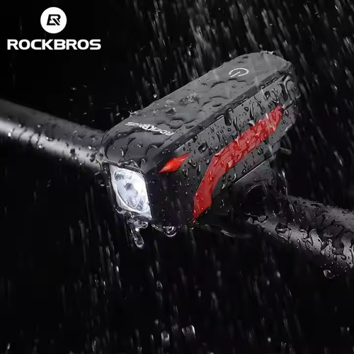 Luz Linterna Bocina Rockbros 7599-r Impermeable Bicicleta - Imagen 2