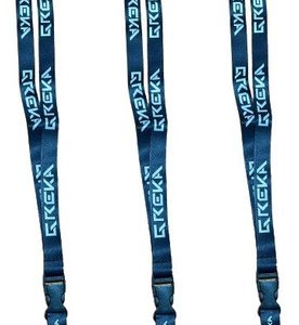 Lanyard Color Negro Llavero Greka Pack De 3 Unidades