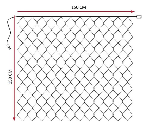 Luces De Navidad Blanco Transparente Led Red Malla Exterior - Imagen 4