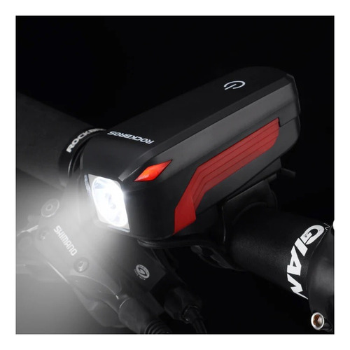 Luz Linterna Bocina Rockbros 7599-r Impermeable Bicicleta - Imagen 3