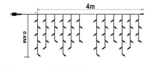 Luces De Navidad Lluvia Cascada Multicolor Impermeables - Imagen 7