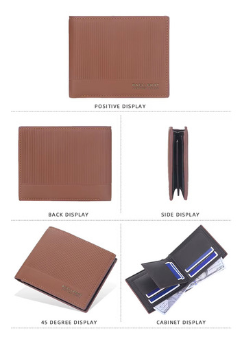 Billetera Baellerry Casual De Hombre Cartera Tarjetero Cuero - Imagen 2