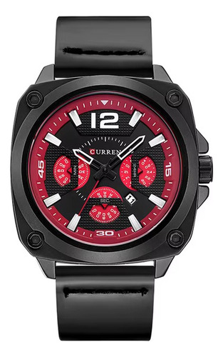 Reloj Curren 8260 Hombre Correa De Cuero Fecha Cronógrafo - Imagen 4
