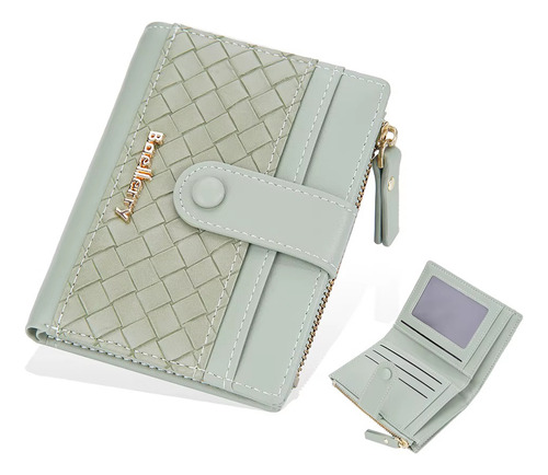 Tarjetero Dama Baellerry Nr099 Billetera De Cuero Tejido