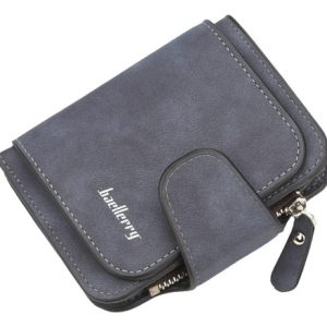 Billetera Plegable De Cuero Cartera Con Cremallera De Mujer