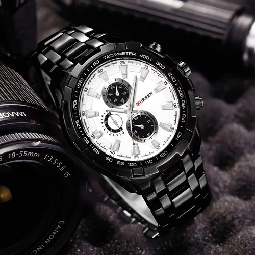 Reloj Hombre Cronógrafo Correa Acero Inoxidable Curren 8023 - Imagen 17