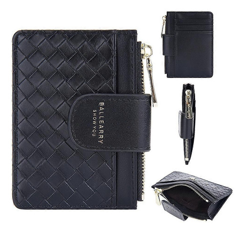 Tarjetero Dama Baellerry Nr099 Billetera De Cuero Tejido - Imagen 18