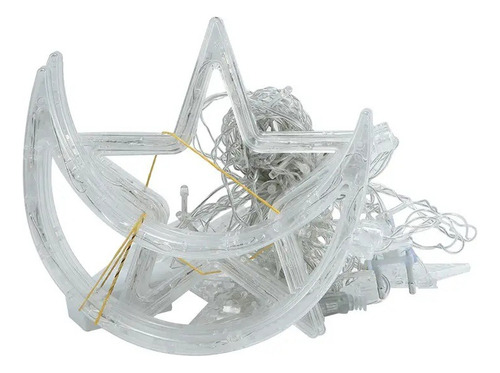 Luces De Navidad Forma Luna Y Estrella 3 Metros Multicolor - Imagen 5