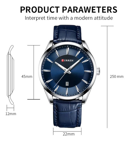 Reloj Pulsera Curren Original Cuarzo Hombre Caballero Cuero - Imagen 14