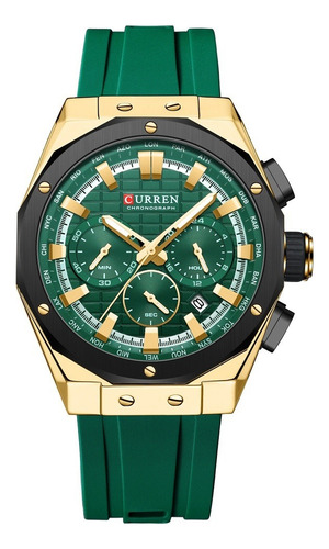 Reloj Curren 8464 Caballero Pulsera De Silicona Calendario - Imagen 18