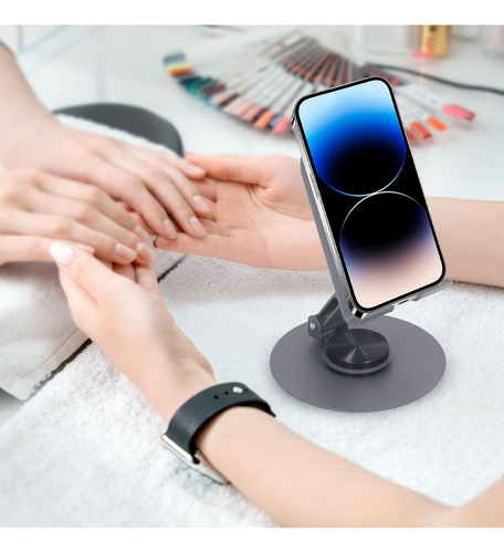 Soporte Base Para Teléfono De Escritorio Plegable Giratorio - Imagen 7