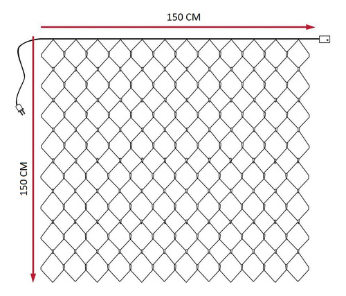 Luces De Navidad Led Red Malla Hada Exterior Super Brillante - Imagen 7