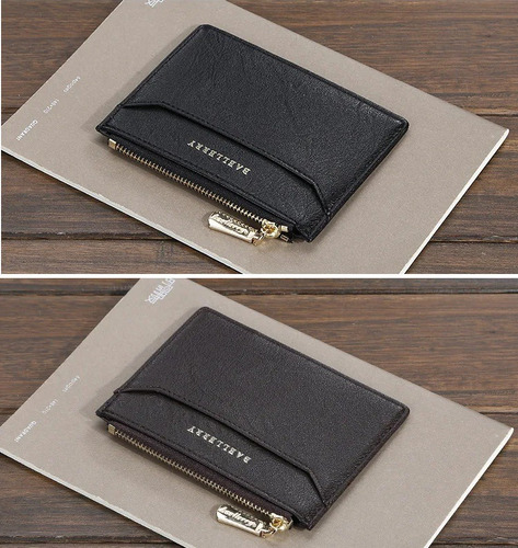 Tarjetero Baellery Con Bolsillo Frontal De Cuero Para Hombre - Imagen 6