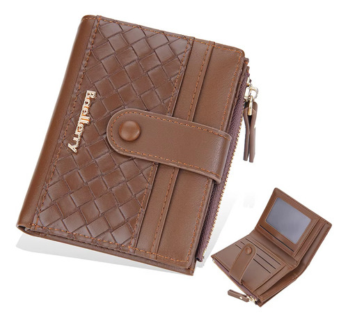 Tarjetero Dama Baellerry Nr099 Billetera De Cuero Tejido - Imagen 11