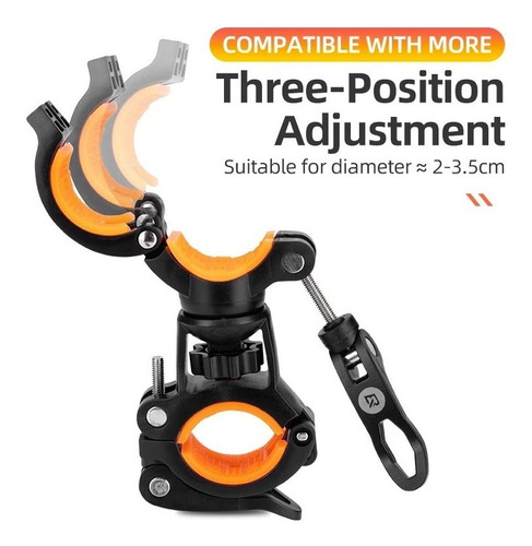 Soporte Base Giratorio Para Luz De Bicicleta Bomba Rockbros - Imagen 3