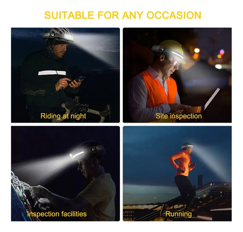 Linterna De Cabeza 2 Linea Frontal Luz Led Brillante Camping - Imagen 5