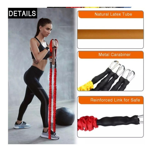 Kit Bandas Ligas Elásticas Ejercicio Resistentes 12 Piezas - Imagen 8