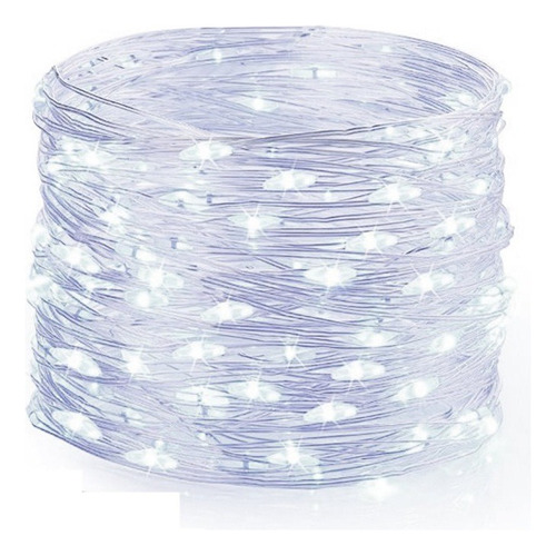 Luces De Navidad Led Cable Cobre Blanco Brillante 10 Metros