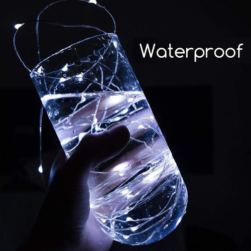 Luces De Navidad Led Cable Cobre Blanco Brillante 10 Metros - Imagen 4