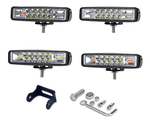 Barra Led Estroboscopica 6 Rojo/azul Flash 48w Impermeable - Imagen 2