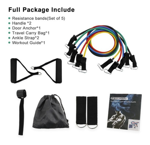 Kit Bandas Ligas Elásticas Ejercicio Resistentes 12 Piezas - Imagen 4