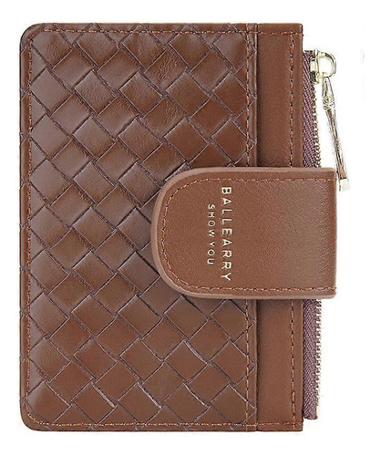 Tarjetero Dama Baellerry Nr099 Billetera De Cuero Tejido - Imagen 12