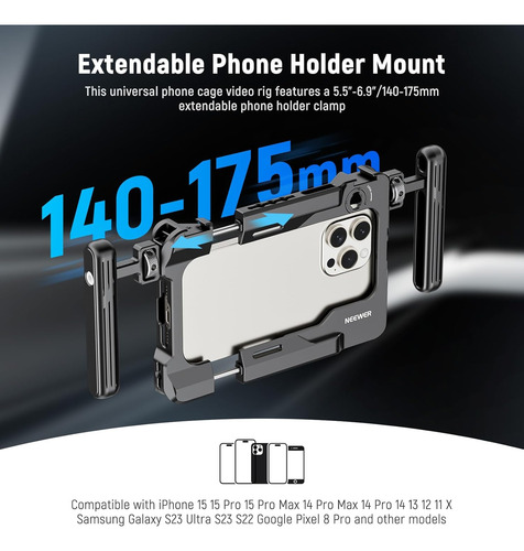 Estabilizador De Video Soporte De Teléfono Neewer Rig Metal - Imagen 7