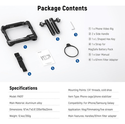 Estabilizador De Video Soporte De Teléfono Neewer Rig Metal - Imagen 8