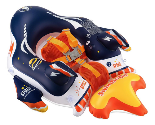 Flotador Para Niños Inflable De Cohete Con Techo Sombrilla - Imagen 2