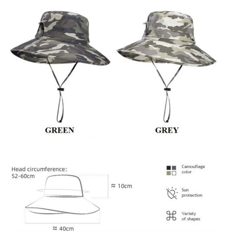 Gorro Sombrero Camuflajeado De Pescador Playero Rockbros - Imagen 2