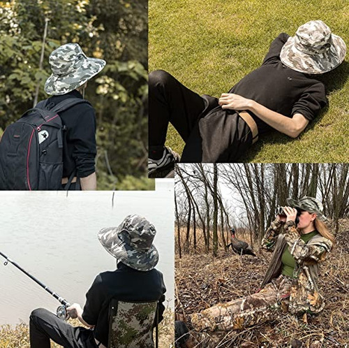 Gorro Sombrero Camuflajeado De Pescador Playero Rockbros - Imagen 9