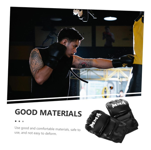Guantes De Boxeo Kickboxing Taekwondo Medio Dedo Acolchados - Imagen 4