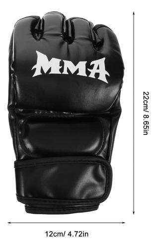 Guantes De Boxeo Kickboxing Taekwondo Medio Dedo Acolchados - Imagen 5