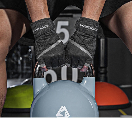 Guantes Medio Dedo Rockbros De Ciclismo Fitness Deportes - Imagen 19