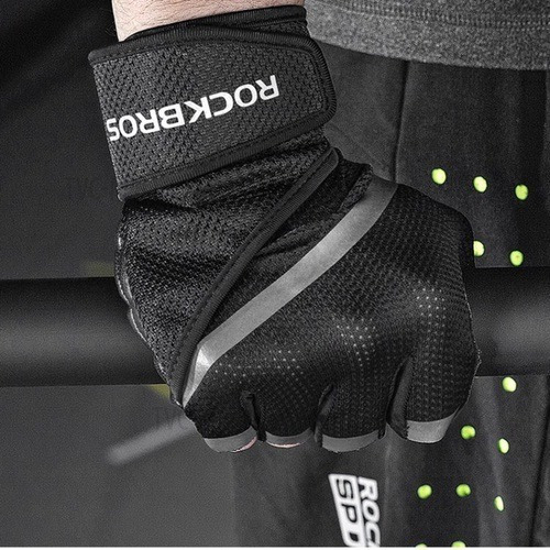 Guantes Medio Dedo Rockbros De Ciclismo Fitness Deportes - Imagen 3