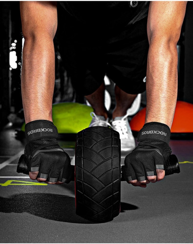 Guantes Medio Dedo Rockbros De Ciclismo Fitness Deportes - Imagen 6