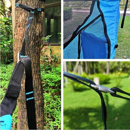 Hamaca De Nylon Para Camping Con Mosquitero Colchón Inflable - Imagen 3