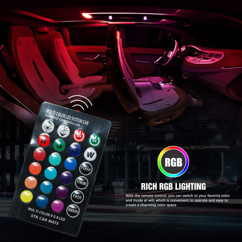 Kit De Muelitas Led T10 Multicolor Rgb Con Control - Imagen 2