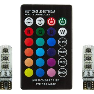 Kit De Muelitas Led T10 Multicolor Rgb Con Control