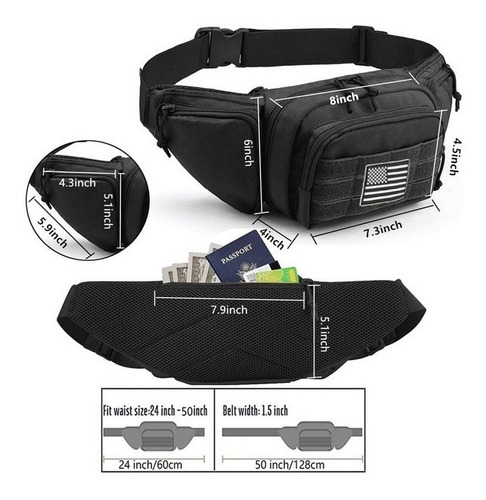 Koala Impermeable Bolso Riñonera Táctico De Cinco Bolsillos - Imagen 8