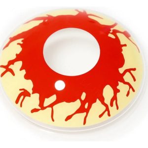 Lentes De Contacto Halloween Amarillo-sangre Cosplay Difraz