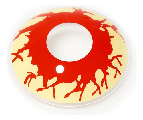 Lentes De Contacto Halloween Amarillo-sangre Cosplay Difraz
