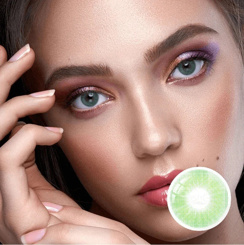 Lentes De Contacto Halloween Verde Disfraces Terror - Imagen 2